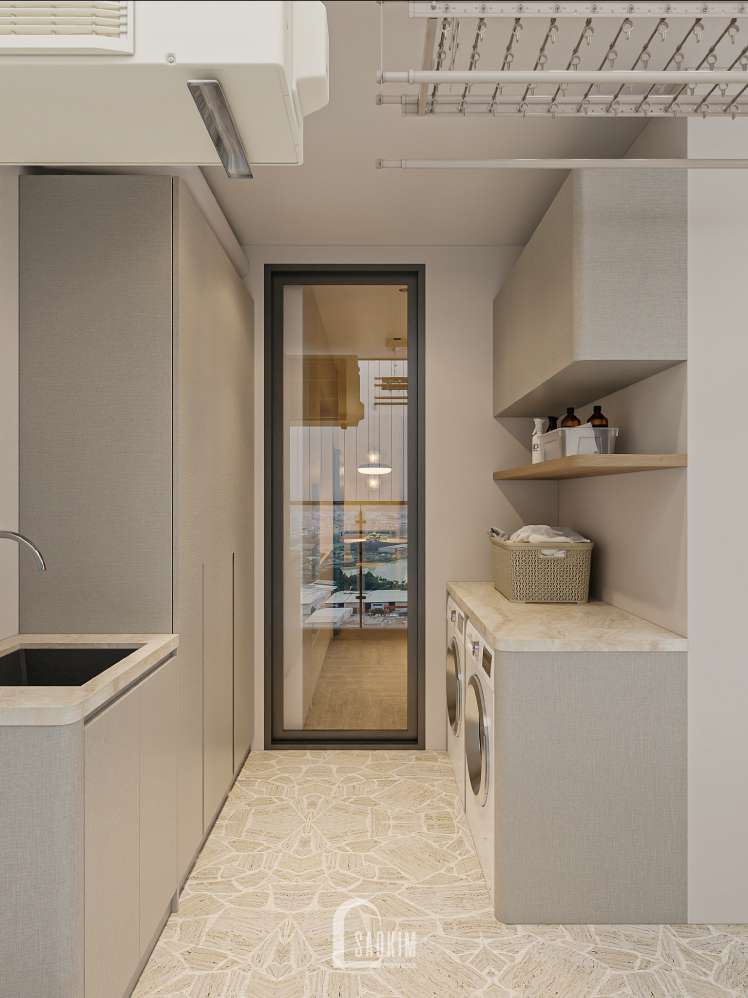 Thiết kế căn hộ khu vực bàn ăn ấm cúng và kết nối tại Viha Complex